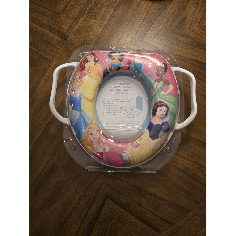 New Sealed Disney Princess Soft Potty Training Toilet Seat Toddler Handles